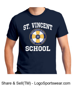 The St. Vincent Shirt With Yellow Pop - Adult Design Zoom