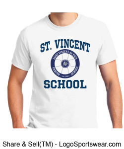 St. Vincent White Shirt - Adult Design Zoom