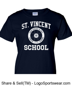 Ladies St. Vincent School Shirt Design Zoom