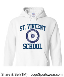 St. Vincent White Hoodie - Adult Design Zoom
