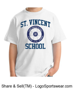 St. Vincent School - White T-Shirt Design Zoom